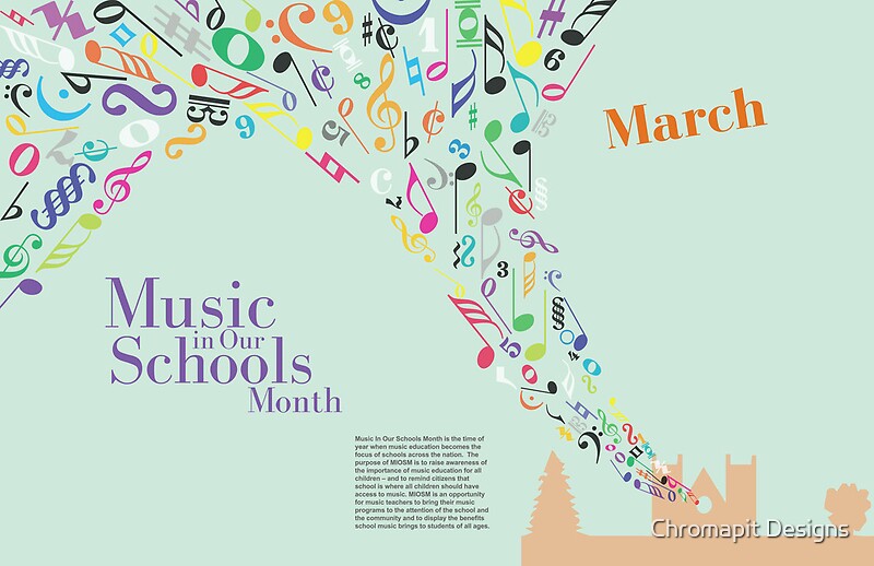 "March Music in Our Schools Month" Posters by Chromapit Designs