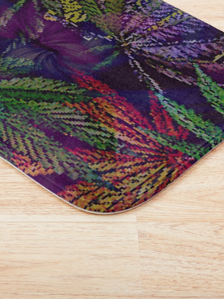 Alternate view of Psychedelic Marijuana Cannabis Leaves Bath Mat