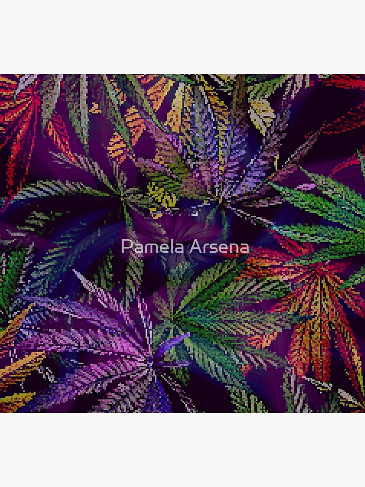 Psychedelic Marijuana Cannabis Leaves by xpressio