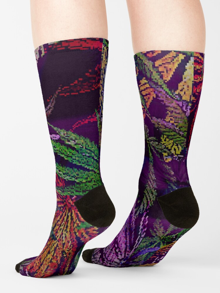 Alternate view of Psychedelic Marijuana Cannabis Leaves Socks