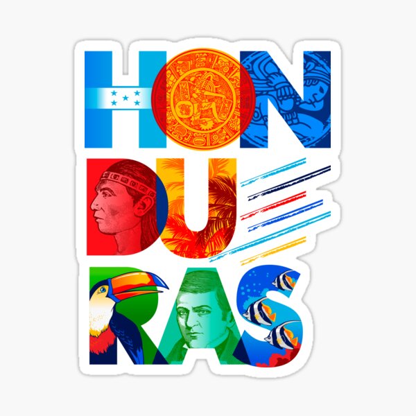 Honduras Letras Pegatina