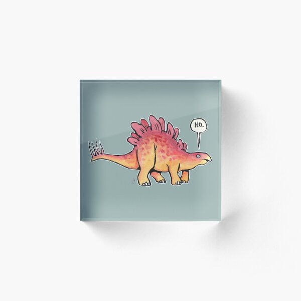 Stegosaurus says NO Acrylic Block