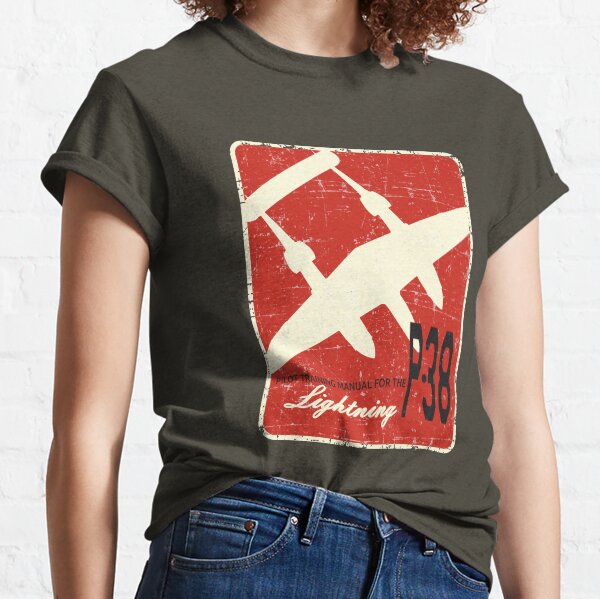 P-38 Lightning Pilot Training Manual - Grunge Style Classic T-Shirt