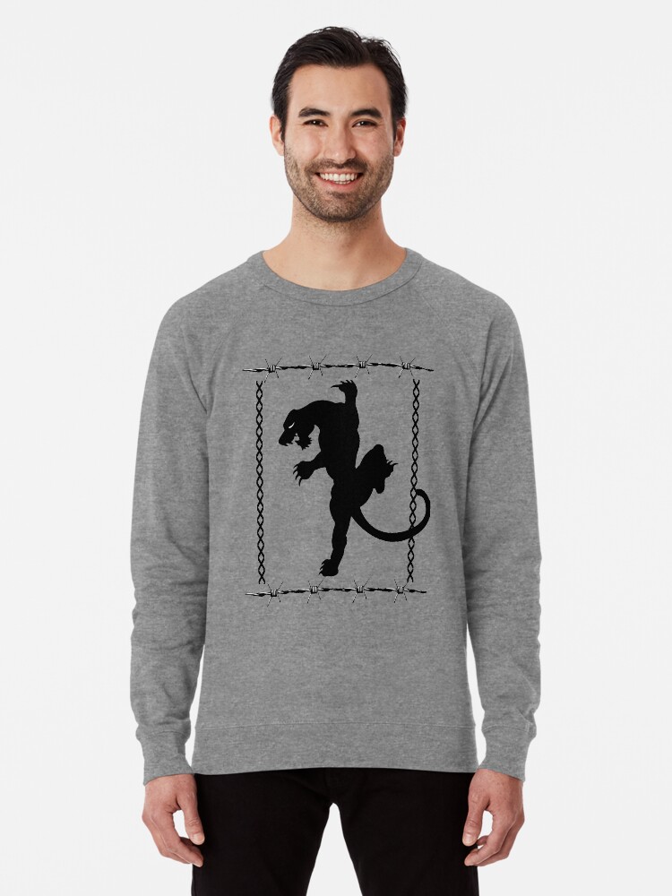 Traditional Black Panther Tattoo Lightweight Sweatshirt By