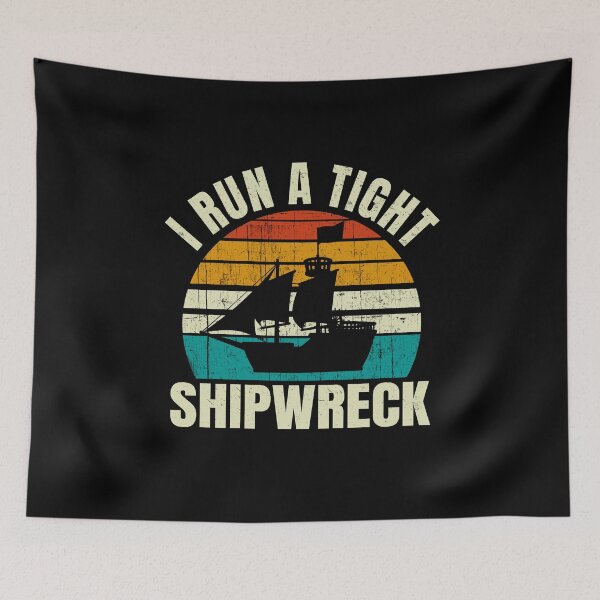 Item preview, I Run A Tight Shipwreck Vintage Sunset designed and sold by uFit.