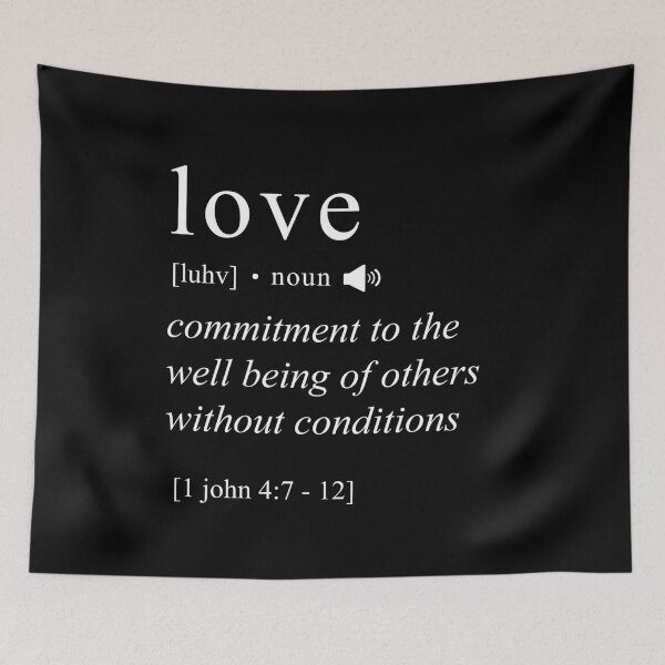 Item preview, LOVE Christian Scripture Dictionary Definition / 1 John 4:7-12 designed and sold by colourmesouth.