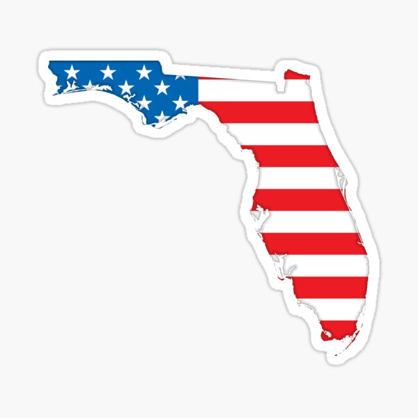 Florida FL — USA America American Flag (Star Spangled Banner) Sticker