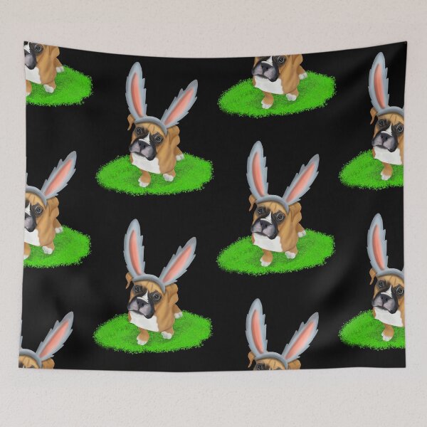 Item preview, Boxer Dog in Easter Bunny Ears designed and sold by wdyoungblood.