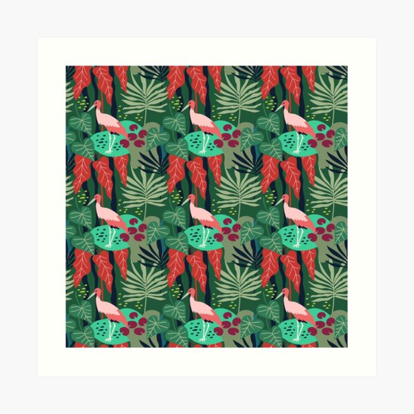 Spring Pattern Bird 10 Art Print