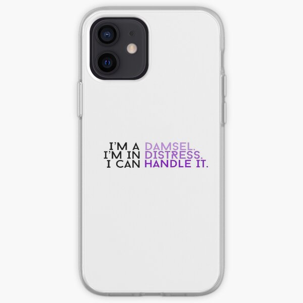 Damisela. Angustia. Manejarlo. ¡Púrpura! Funda blanda para iPhone