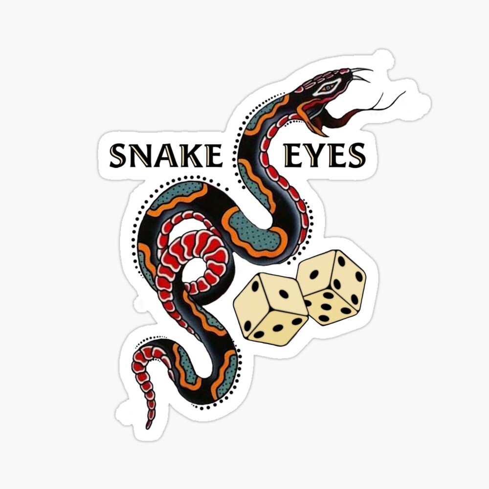 Snake Eyes Tattoo Fleece Blanket by Me - Pixels