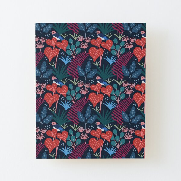 Spring Pattern Bird 16 Wood Mounted Print