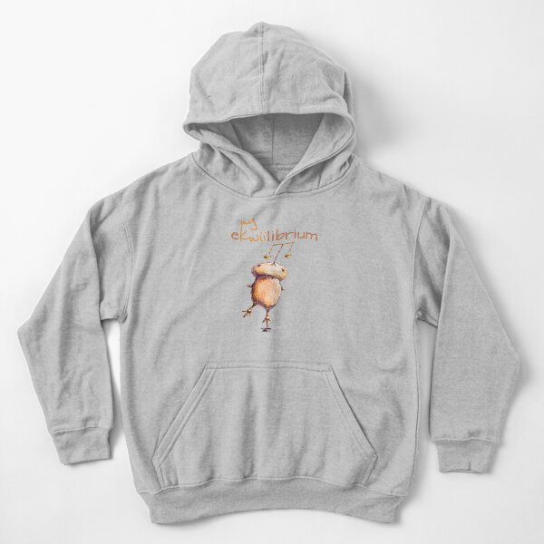 Kwii the kiwi bird & Equilibrium for kids clothes Kids Pullover Hoodie