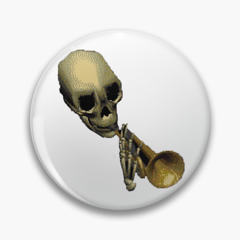 Sweat à Capuche Homme Spooktober - Squelette Trompette Doot Meme - Taille Regular, Noir