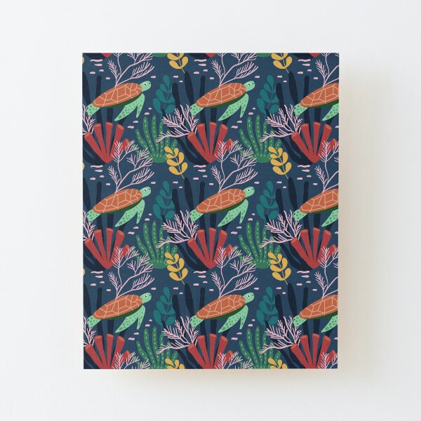 Spring Pattern Tortoise 1 Wood Mounted Print