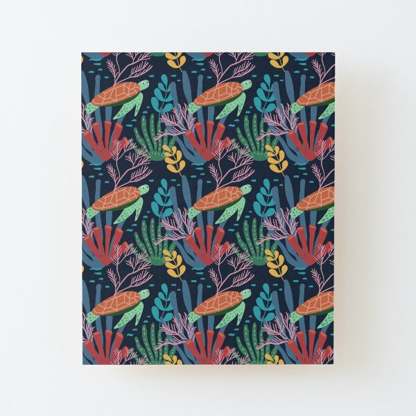 Spring Pattern Tortoise 2 Wood Mounted Print