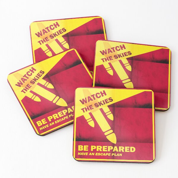 Item preview, "Watch the Skies" Missile Warning designed and sold by Gilbs.