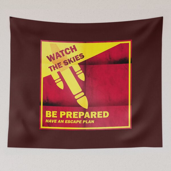 Item preview, "Watch the Skies" Missile Warning designed and sold by Gilbs.