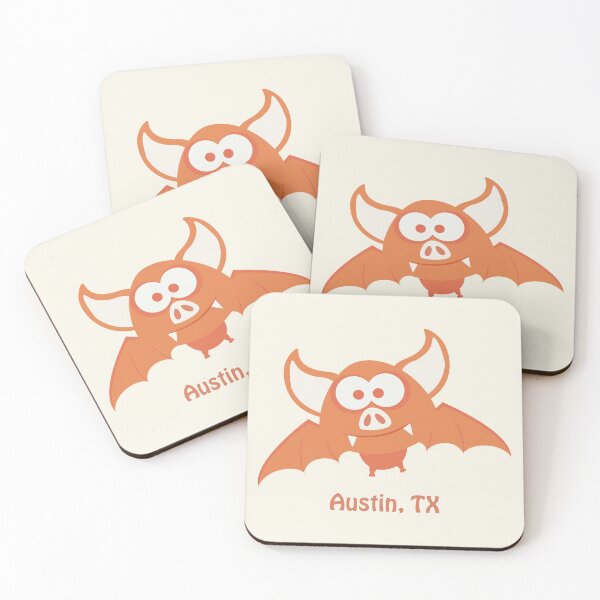 Item preview, Burnt Orange Bat, Austin Texas designed and sold by Hedgie Designs.