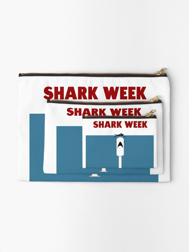 Shark Week Zipper Pouch for Sale by Curtis Brown