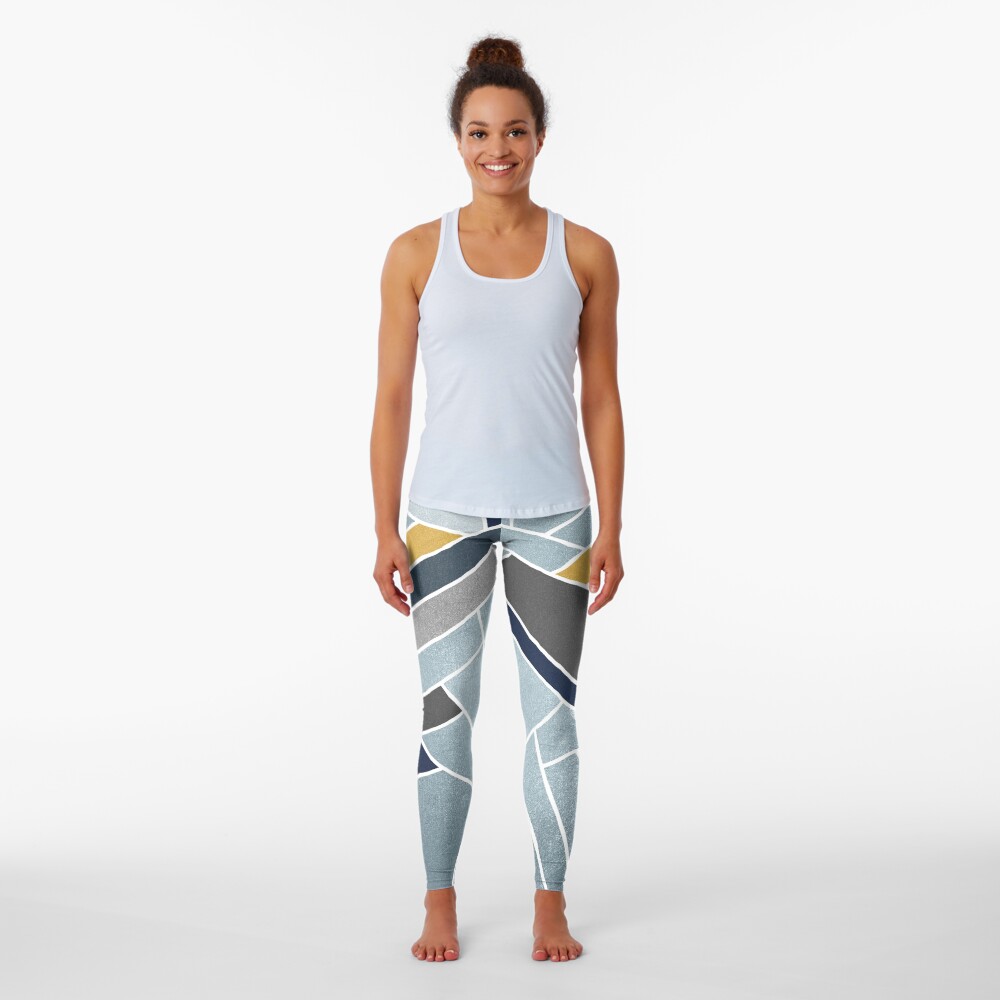 Soft silver/blue/navy/gold Leggings