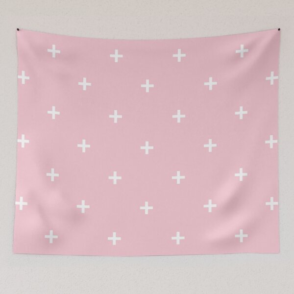 Item preview, Plus Sign in Blush Pink + White designed and sold by Lisa Barry.