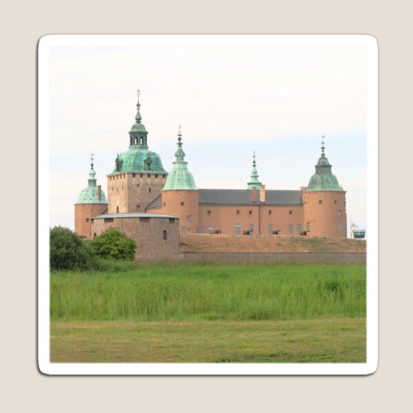 Watercolor Architecture, Kalmar Castle 02, Swedish Slott Magnet