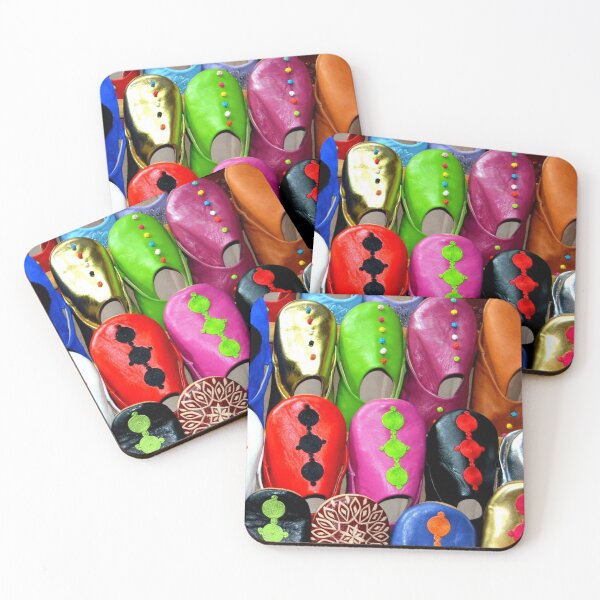 Item preview, DJAZAIR 2 rows of slippers in a Morocco Essaouira souk shop designed and sold by dragonemma.
