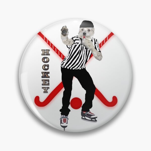 Item preview, White dog hockey referee designed and sold by Astralia.