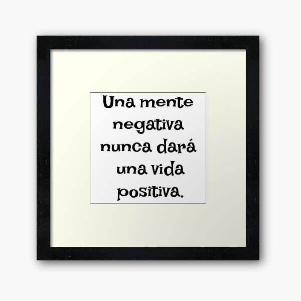 Be Positive Framed Art Print