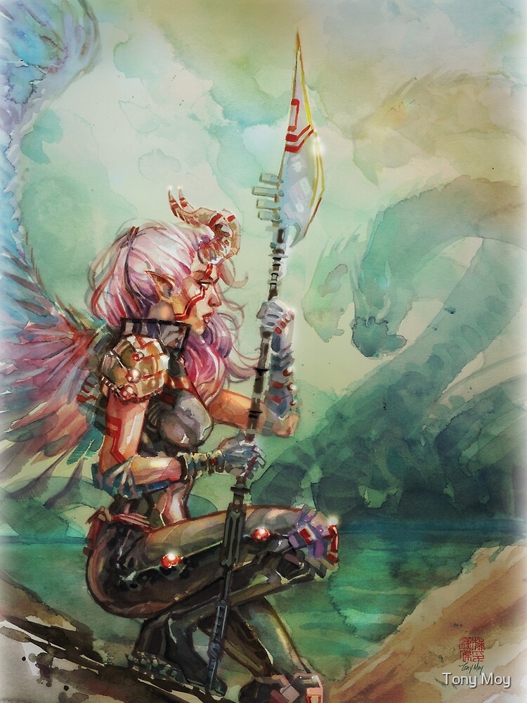 Angel's Quest - Watercolor Art by Tony Moy by tony-moy
