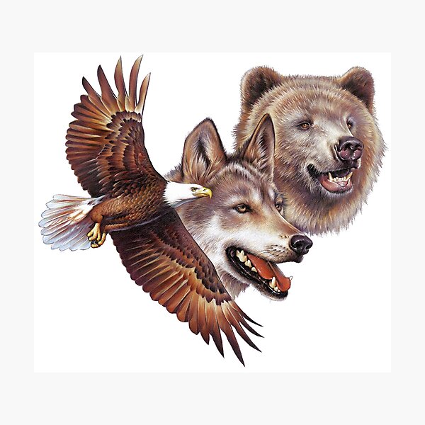 Item preview, Eagle, Wolf, Bear designed and sold by Salmoneggs.