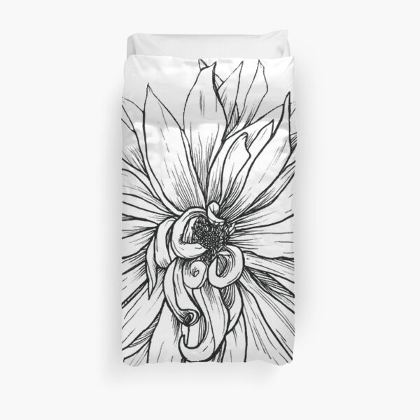 Curling Petals Duvet Cover