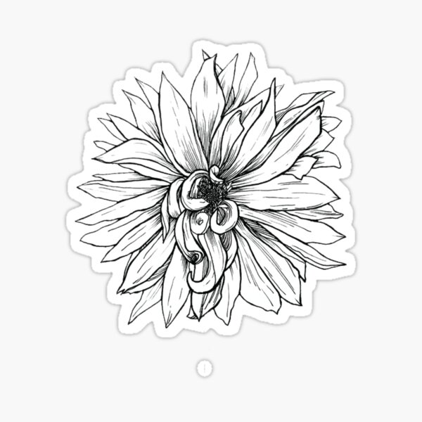 Curling Petals Sticker