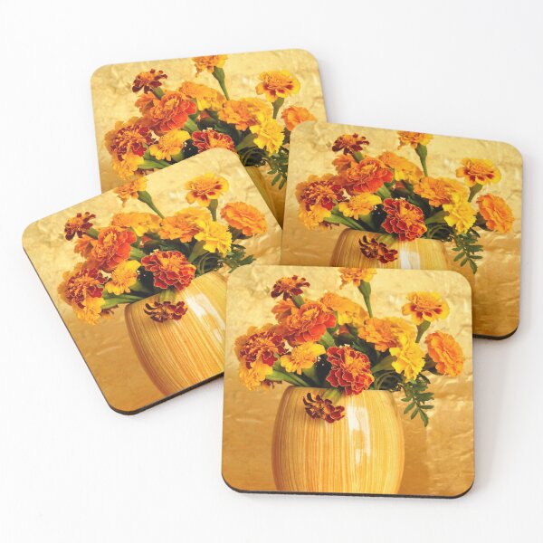 Item preview, French marigold - Tagetes patula designed and sold by Julie Sherlock.