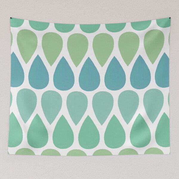 Item preview, Teardrop pattern - mint and green palette  designed and sold by Home Cyn Home.
