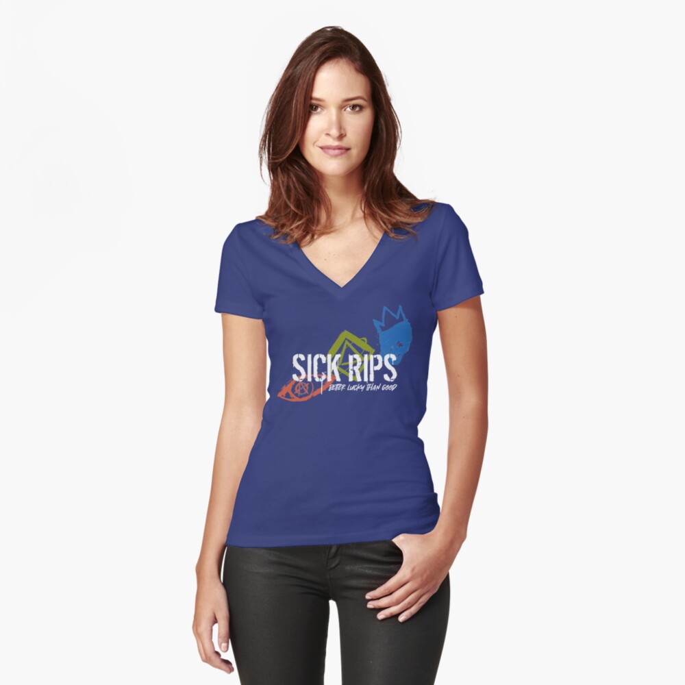 Item preview, Fitted V-Neck T-Shirt designed and sold by Atomikrin.