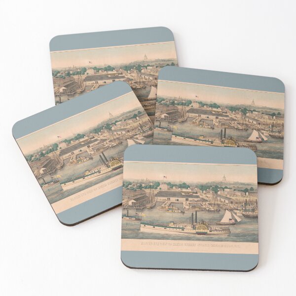 Item preview, Antique Bird's Eye View Map of Washington DC  designed and sold by FuzzyHoney.