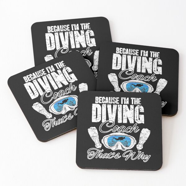 Item preview, Because I'm the diving coach that's why scuba diving designed and sold by Captain Mood.