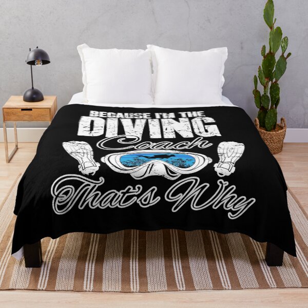 Item preview, Because I'm the diving coach that's why scuba diving designed and sold by Captain Mood.