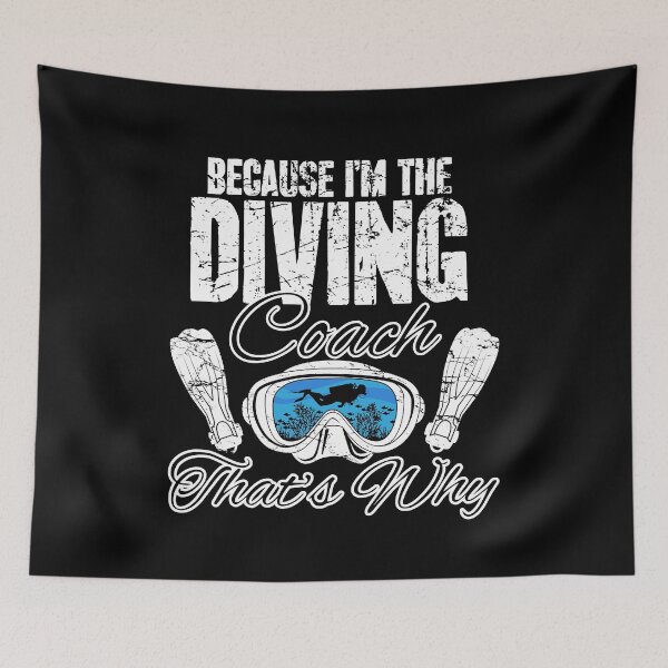 Item preview, Because I'm the diving coach that's why scuba diving designed and sold by Captain Mood.
