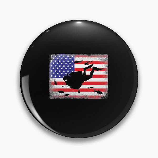 Item preview, Dive Flag Scuba Diving American Flag designed and sold by Captain Mood.