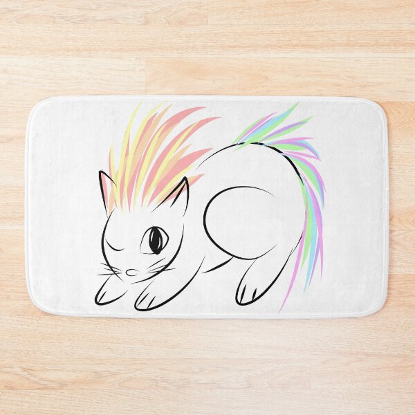 Item preview, Sketchy rainbow kitty designed and sold by Melanie Jeyakkumar.
