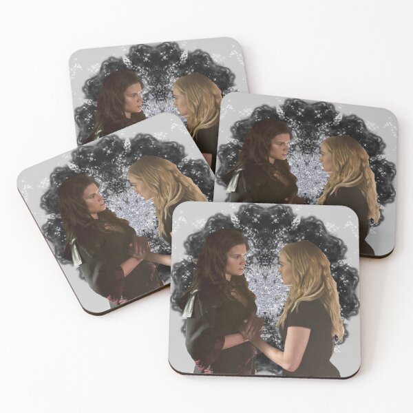 Item preview, Nyssa Al Ghul and Sara Lance grey background designed and sold by dutchchu.