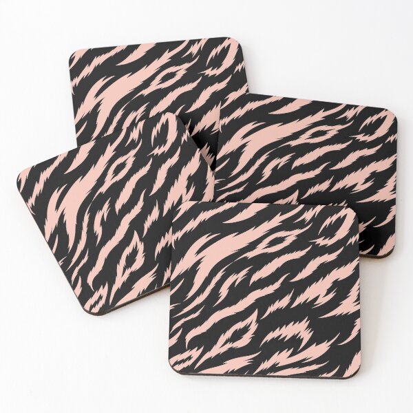 Item preview, Coral and black zebra background designed and sold by Jenmag.