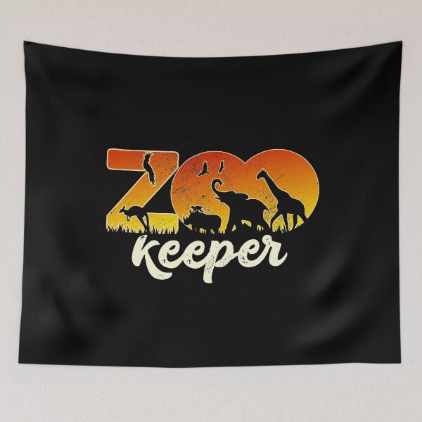 Item preview, Zookeeper African Safari Guide Wild Animals Silhouettes Africa Sunrise Vintage  designed and sold by alenaz.