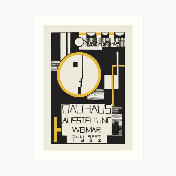 Bauhaus - The 1923 Bauhaus Exhibition Aussttellung Weimar Design by Rudolph Baschant Art Print