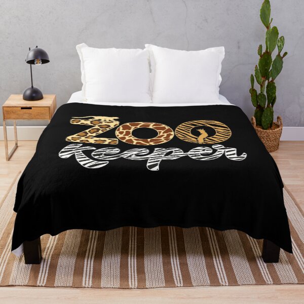 Item preview, Zookeeper Leopard Cheetah Giraffe and Zebra Pattern African Animals Zoo Print Text designed and sold by alenaz.