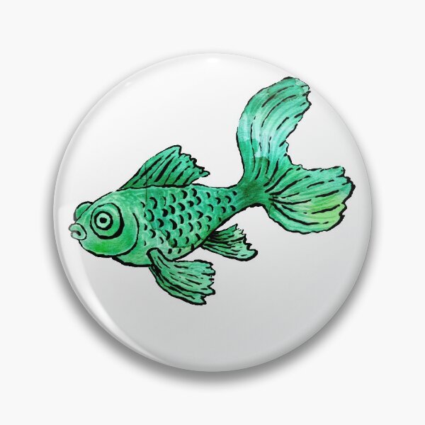 Artikelvorschau, grüner Goldfisch entworfen und verkauft von cam-graphics.