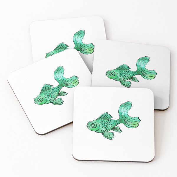 Item preview, green goldfish designed and sold by cam-graphics.